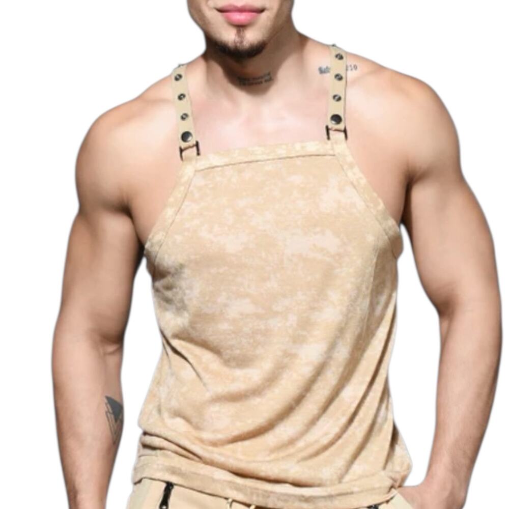 Andrew Christian Special Forces Capsule Snap Tank Sand Large - Picture 8 of 13